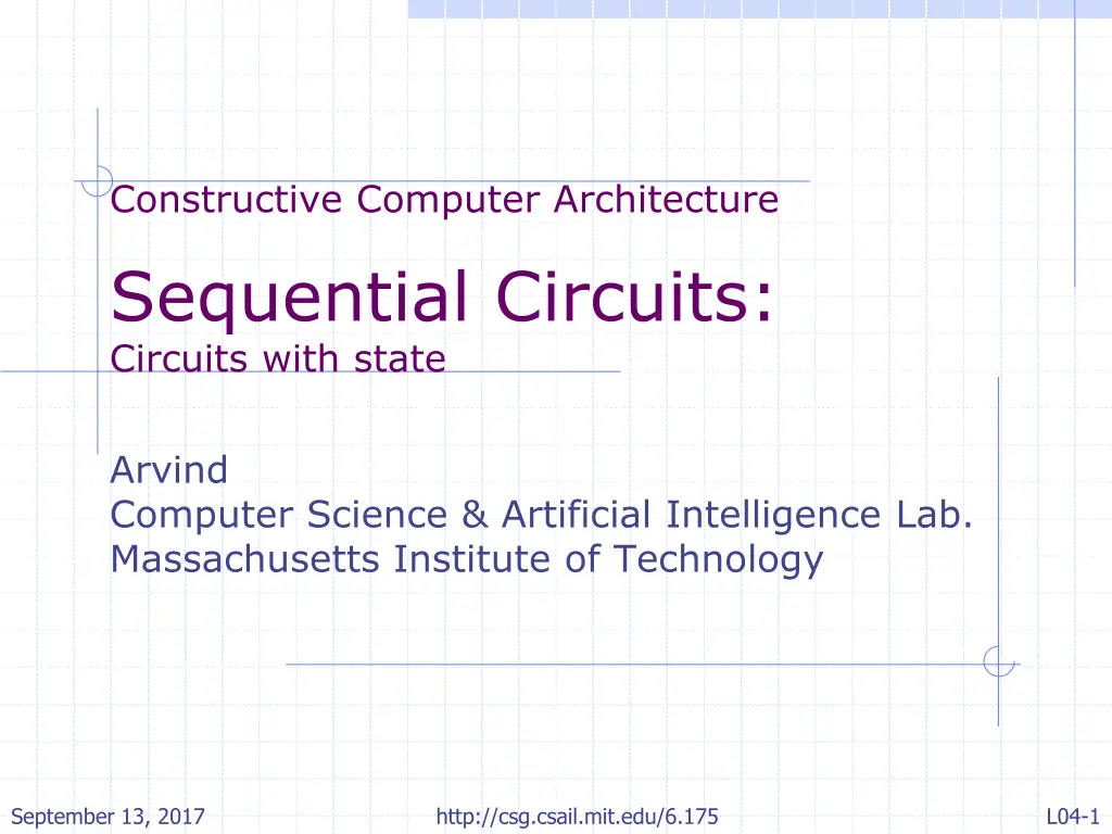 constructive computer architecture sequential n.w