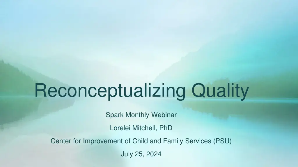 reconceptualizing quality n.w