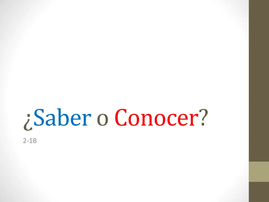 sabero conocer n.w