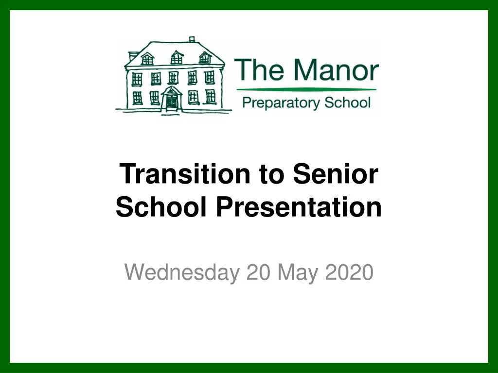 transition to senior school presentation n.w