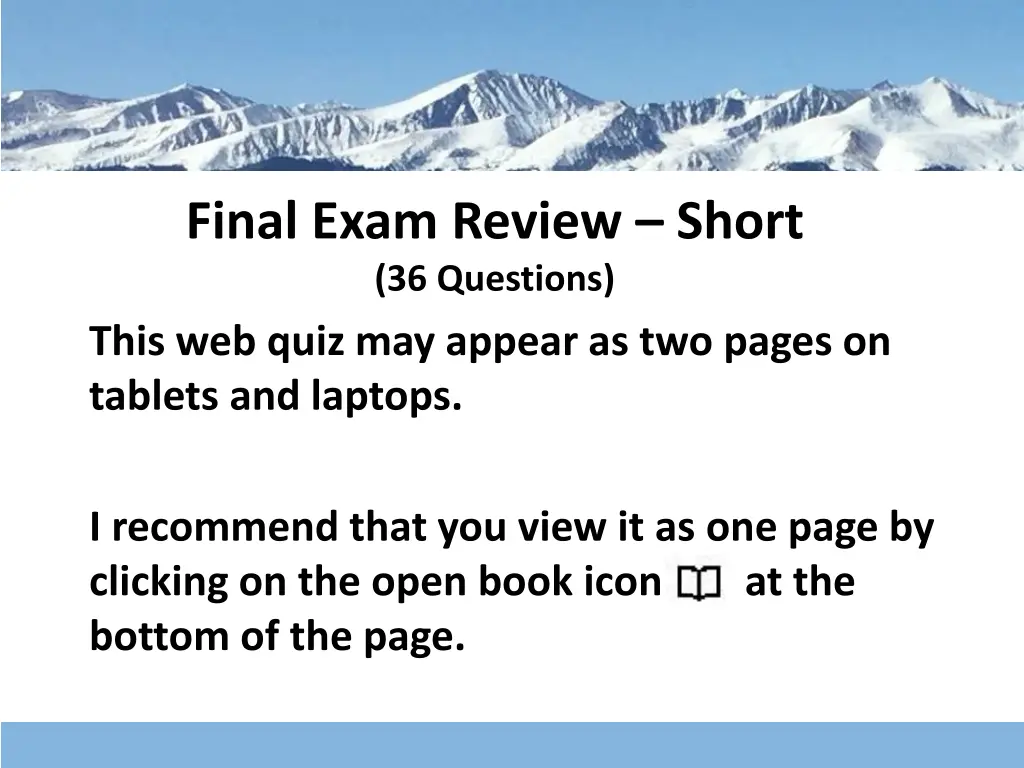 final exam review short 36 questions this n.w