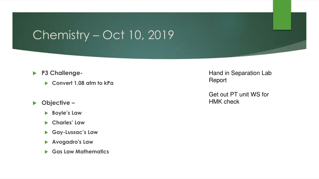 chemistry oct 10 2019 n.w
