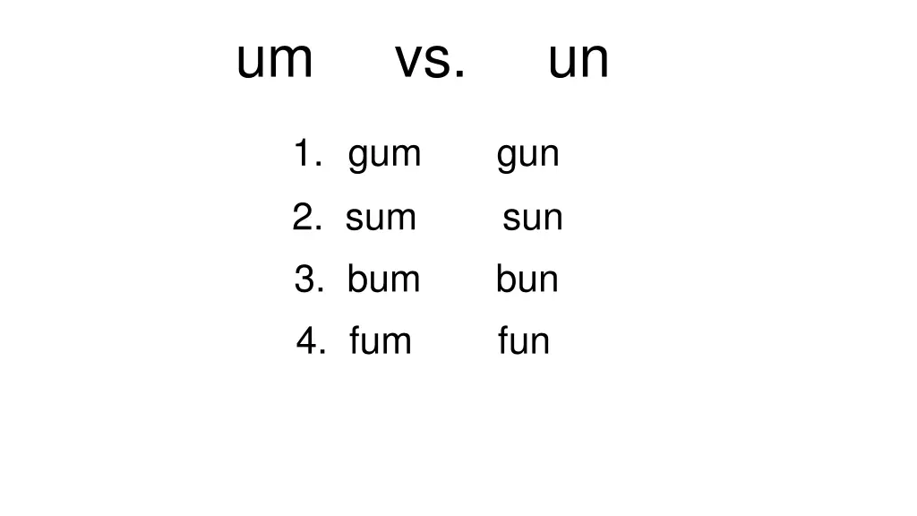 um vs un n.w