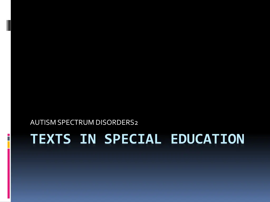 autism spectrum disorders2 n.w