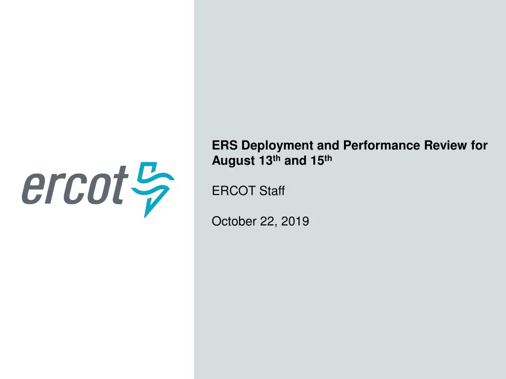 ers deployment and performance review for august n.w