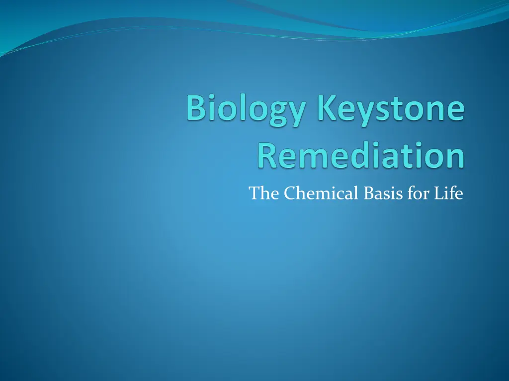 the chemical basis for life n.w