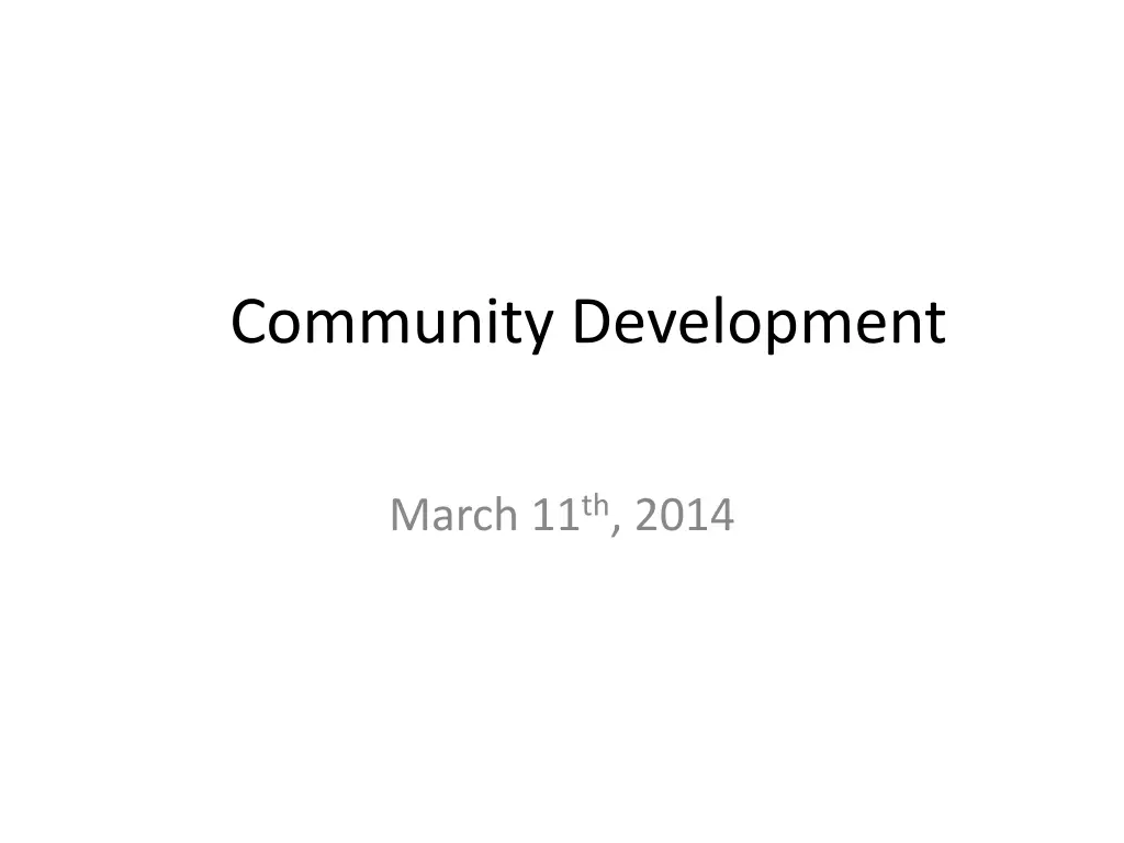 community development n.w