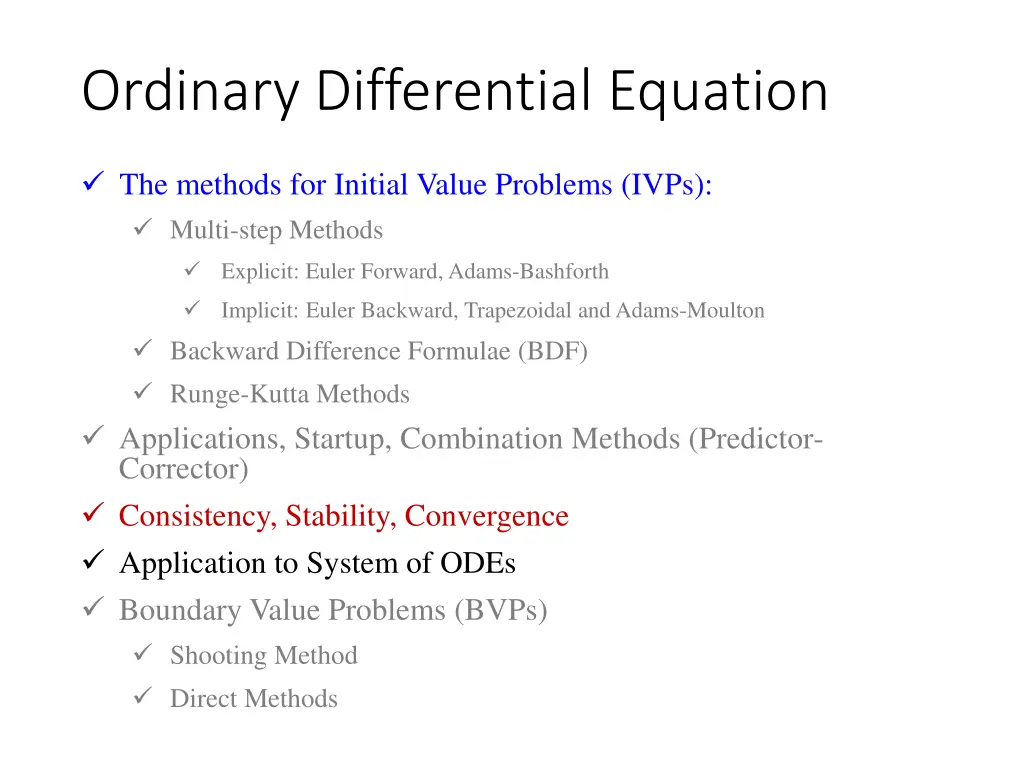 ordinary differential equation n.w