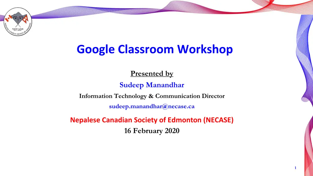 google classroom workshop n.w