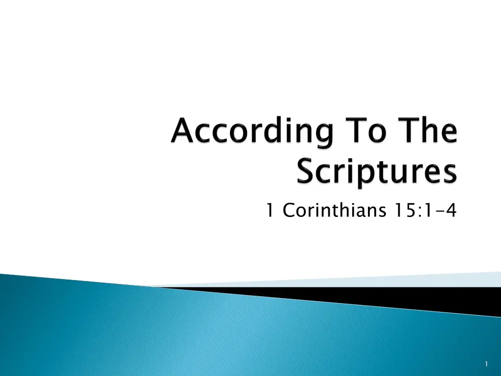 1 corinthians 15 1 4 n.w
