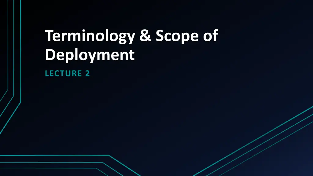 terminology scope of deployment n.w