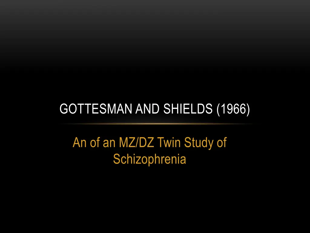 gottesman and shields 1966 n.w