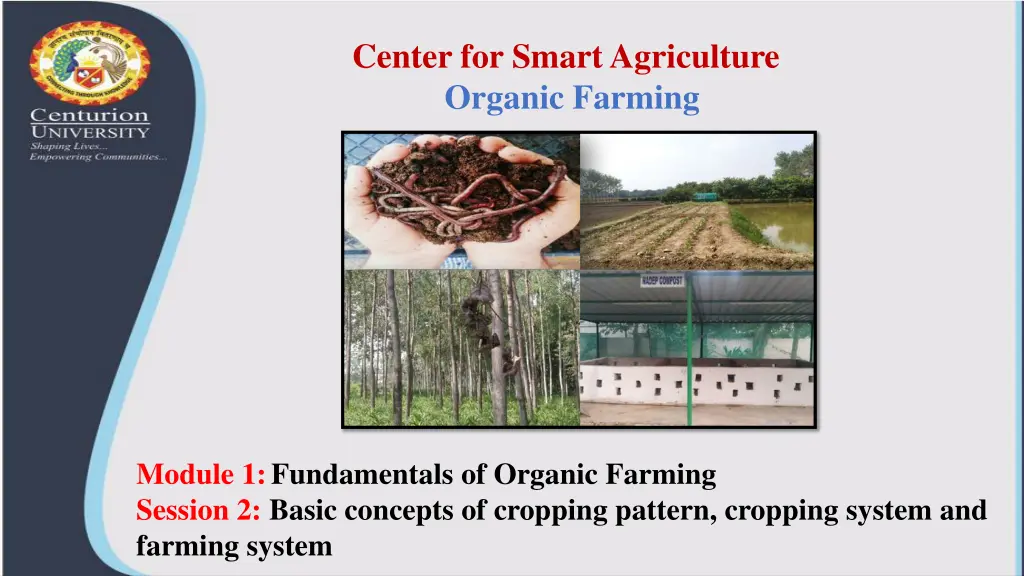 center for smart agriculture organic farming n.w