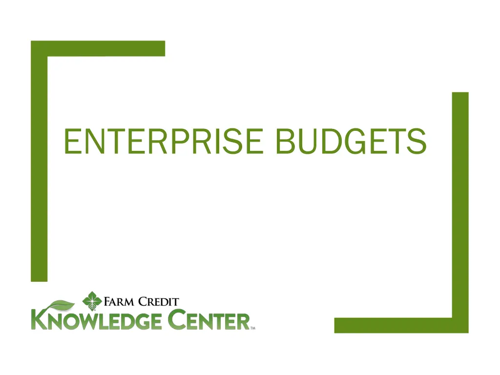 enterprise budgets n.w