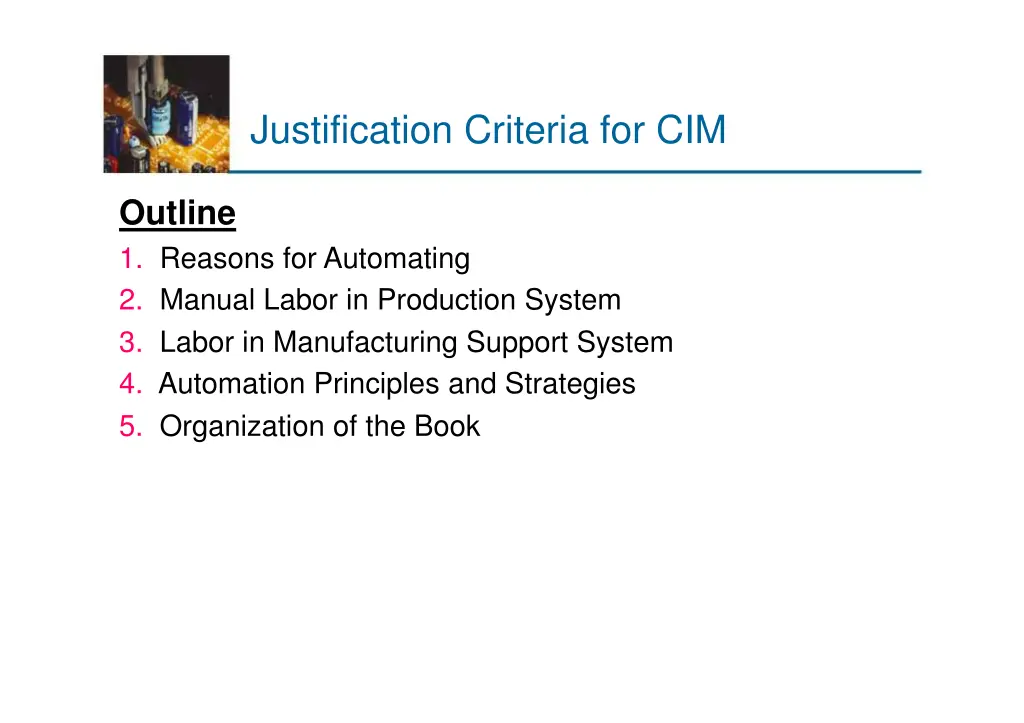 justification criteria for cim n.w