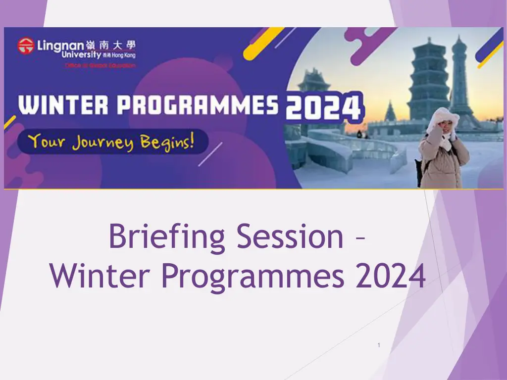 briefing session winter programmes 2024 n.w