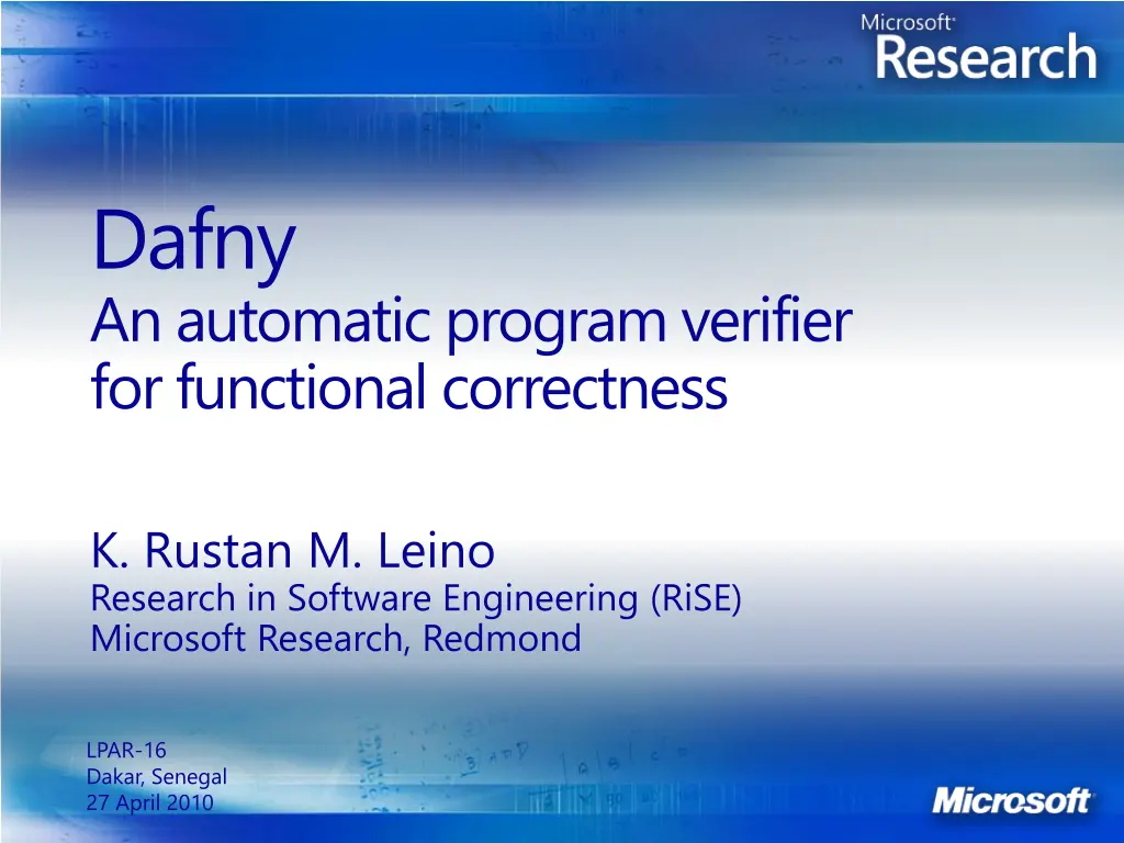 dafny an automatic program verifier n.w