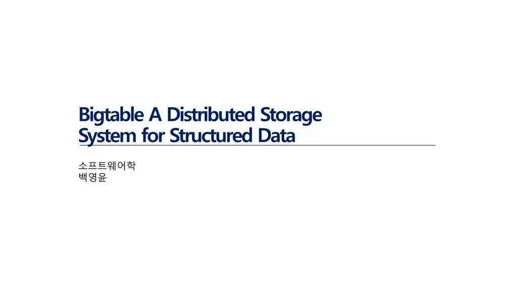 bigtable a distributed storage system n.w