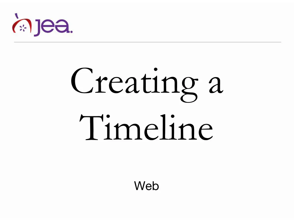 creating a timeline n.w