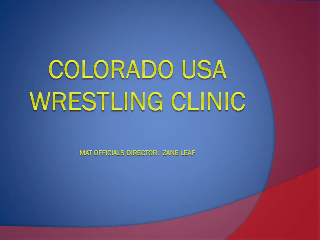 colorado usa wrestling clinic n.w