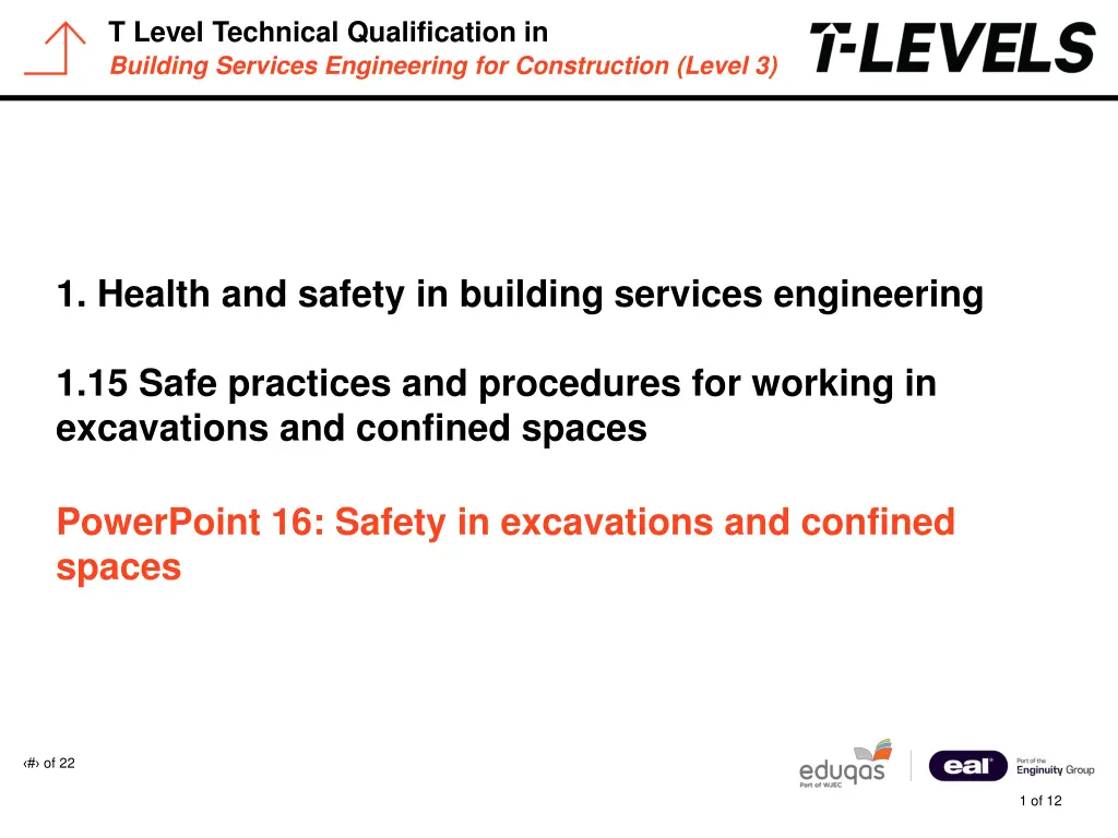 t level technical qualification in building n.w