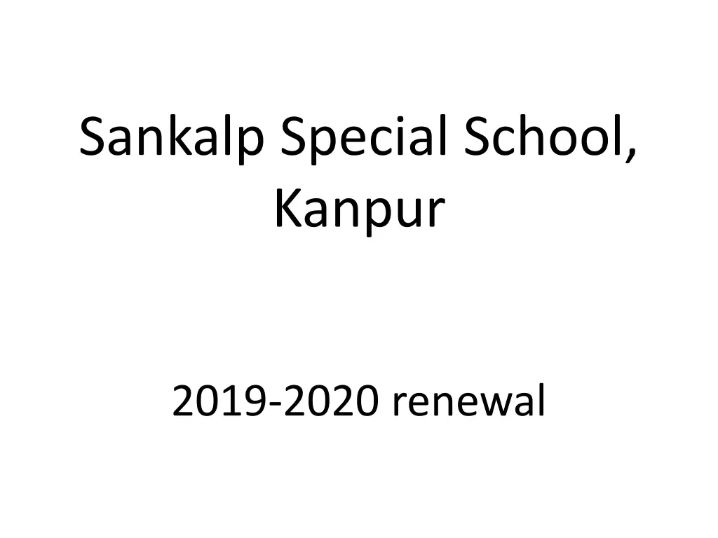 sankalp special school kanpur n.w