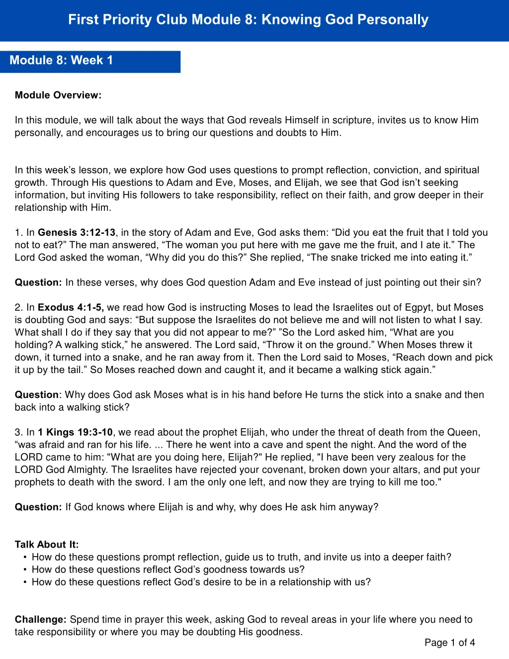 first priority club module 8 knowing n.w