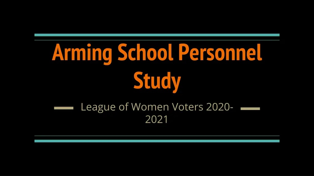arming school personnel study league of women n.w