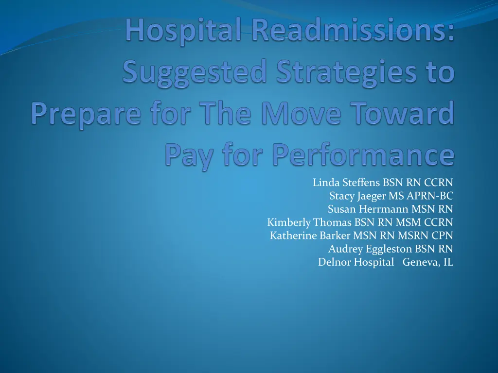 linda steffens bsn rn ccrn stacy jaeger ms aprn n.w