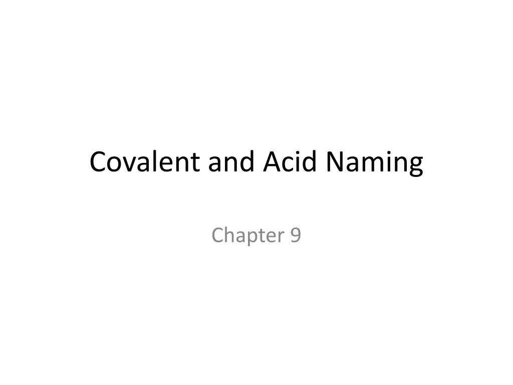 covalent and acid naming n.w