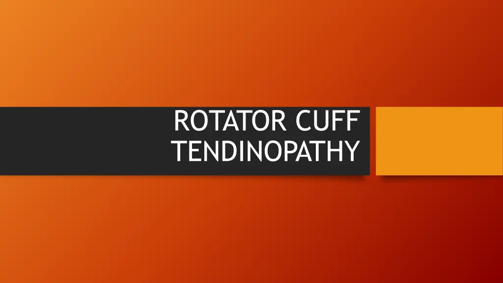 rotator cuff tendinopathy n.w