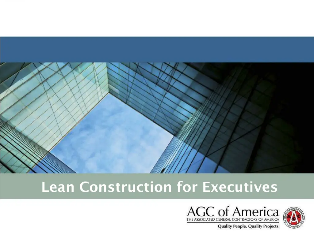 lean construction for executives n.w