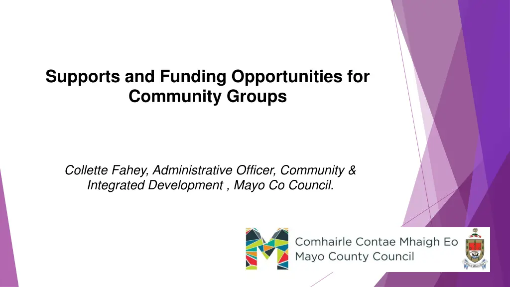 supports and funding opportunities for community n.w