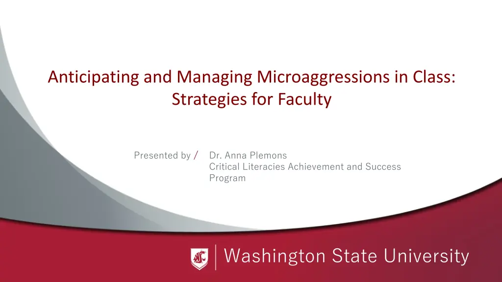 anticipating and managing microaggressions n.w