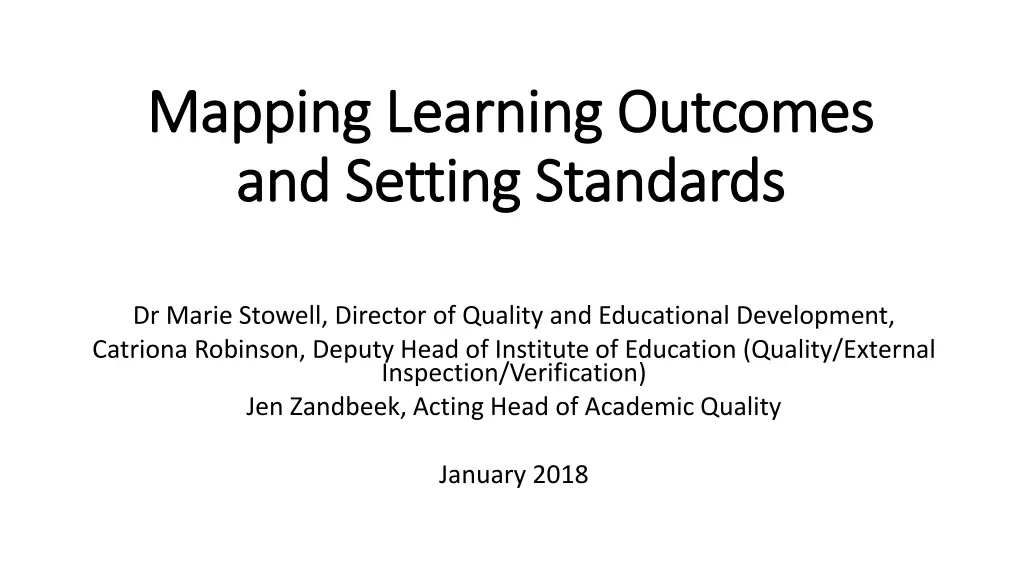 mapping learning outcomes mapping learning n.w