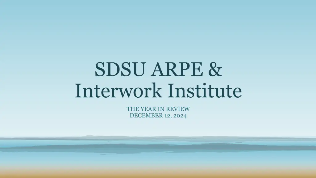 sdsu arpe interwork institute n.w