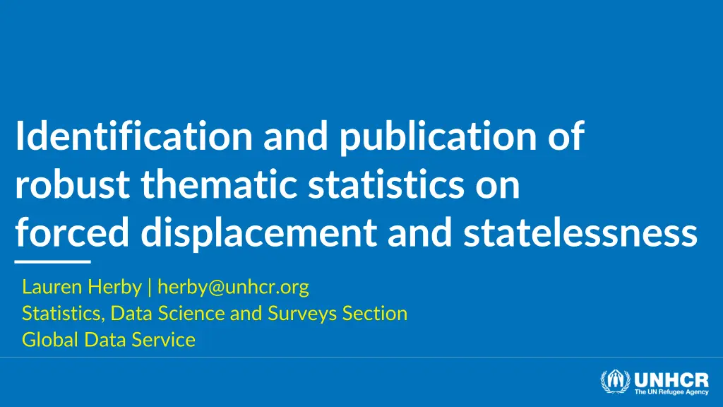 identification and publication of robust thematic n.w