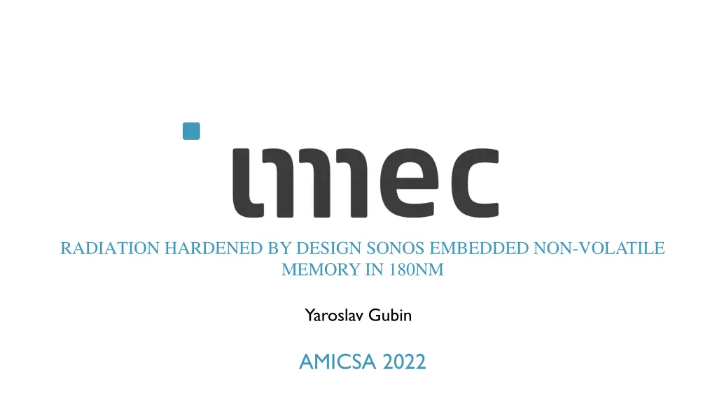 radiation hardened by design sonos embedded n.w