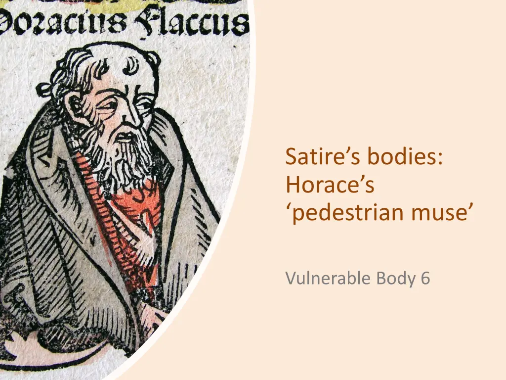 satire s bodies horace s pedestrian muse n.w