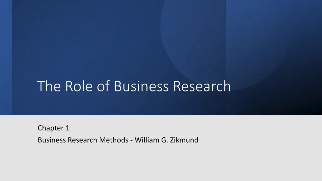 the role of business research n.w