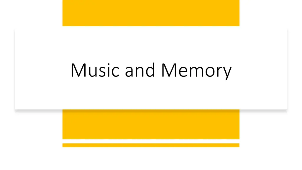 music and memory n.w