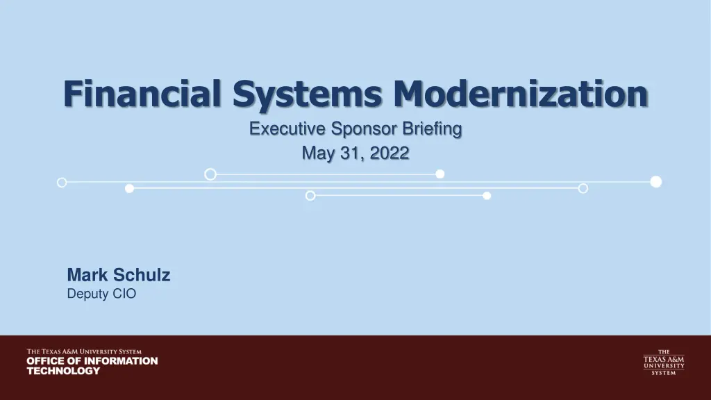 financial systems modernization executive sponsor n.w