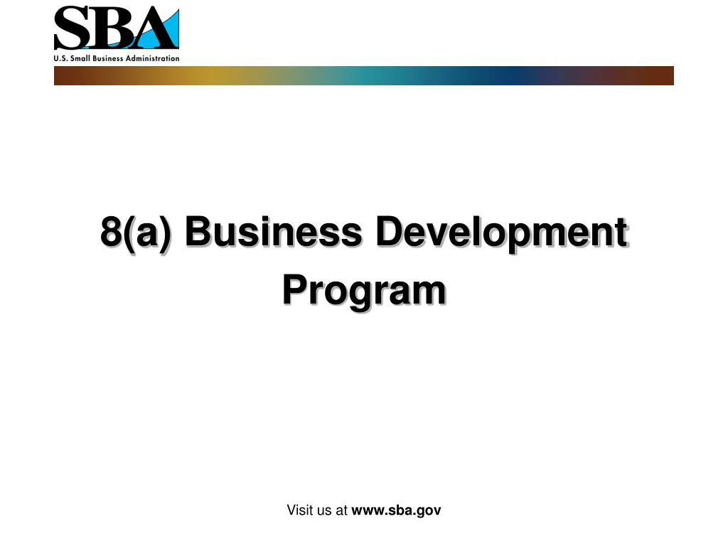 8 a business development program n.w