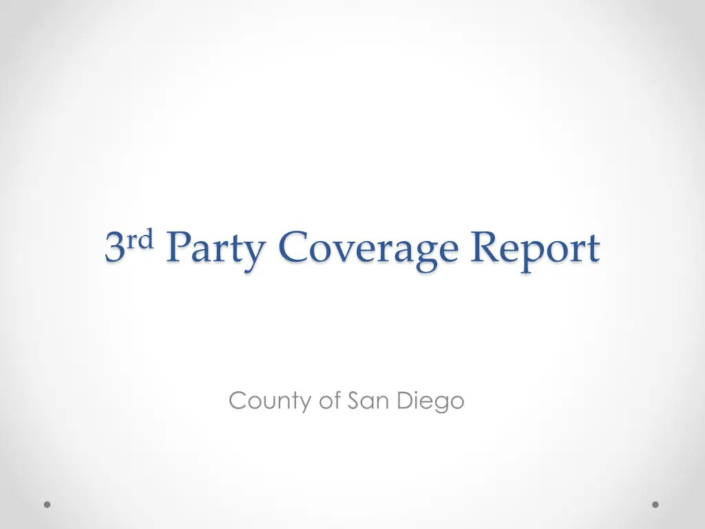 3 rd party coverage report n.w