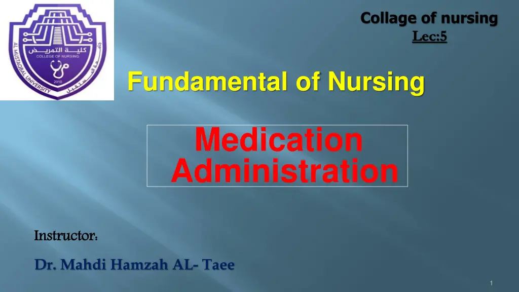 collage of nursing lec 5 n.w