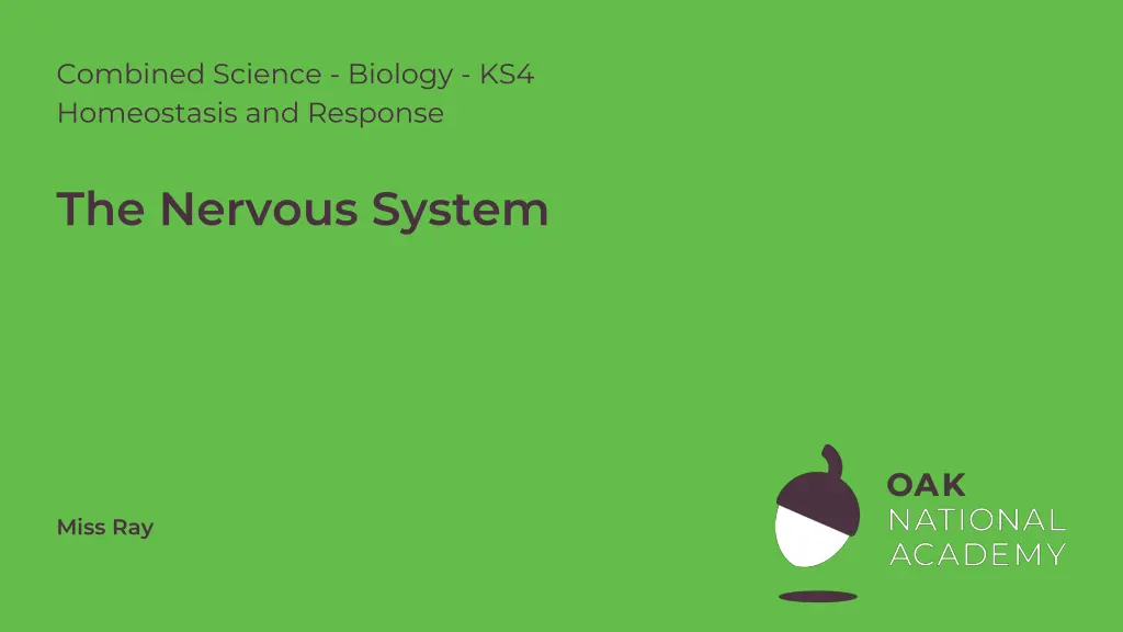 combined science biology ks4 homeostasis n.w