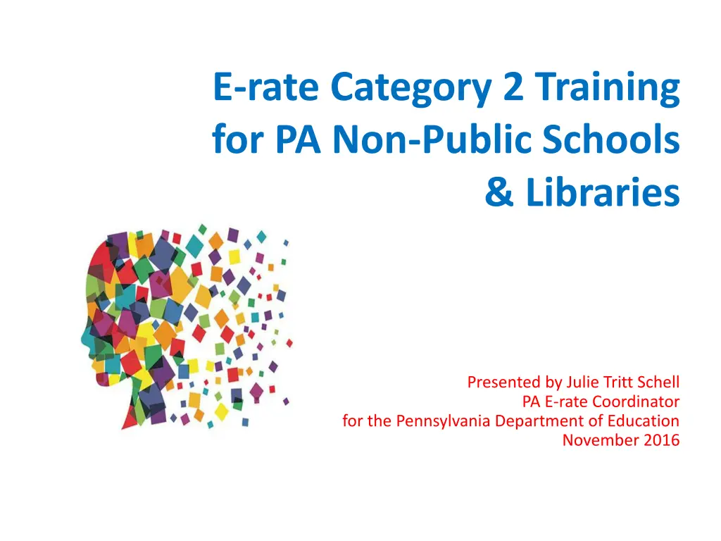 e rate category 2 training for pa non public n.w