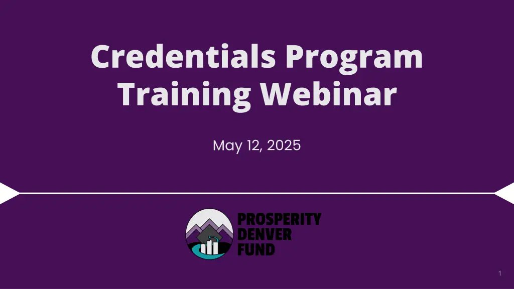credentials program training webinar n.w