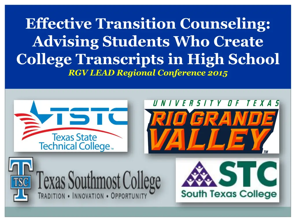 effective transition counseling advising students n.w