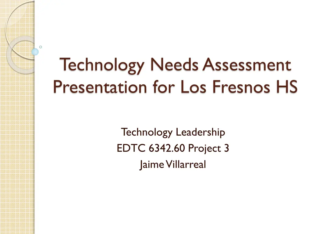 technology needs assessment presentation n.w